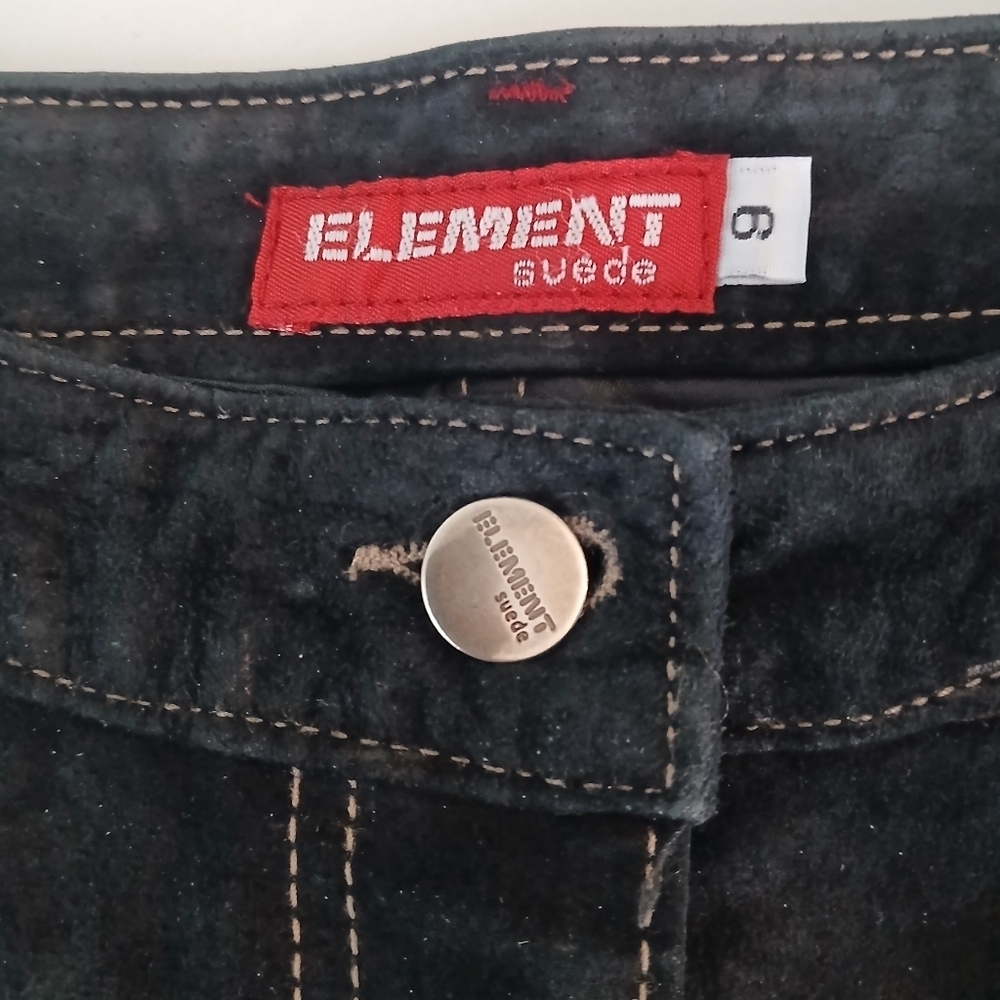 Vintage Dark navy suede High rise pants - Picture 6 of 10